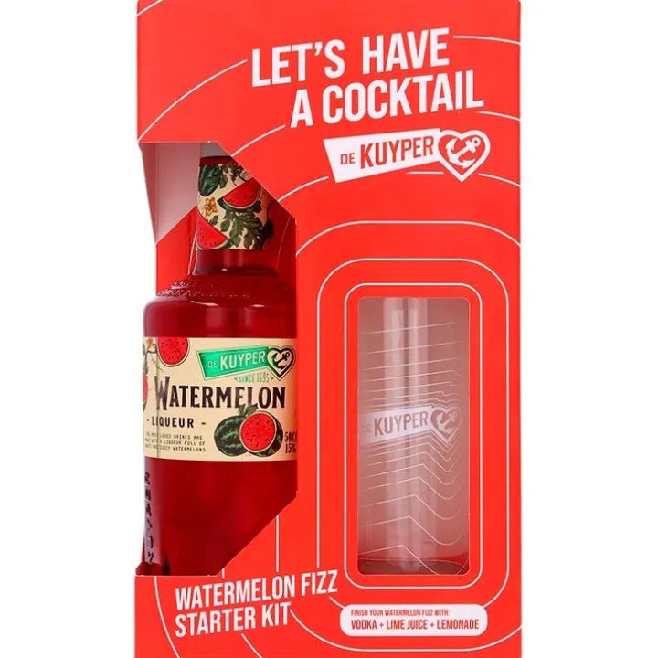 De Kuyper Watermelon met glas 50 cl
