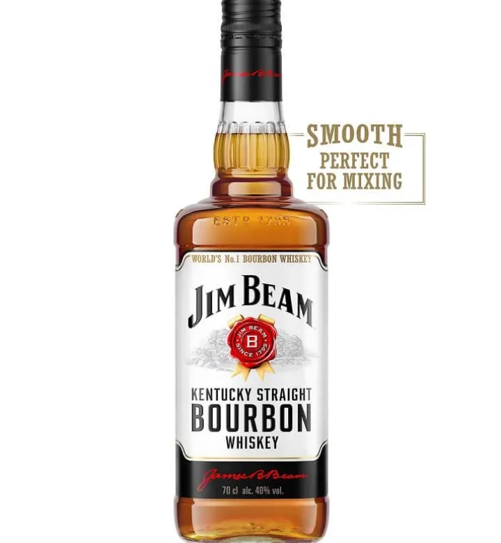 Jim Beam White Kentucky Straight Bourbon Whiskey 70 cl
