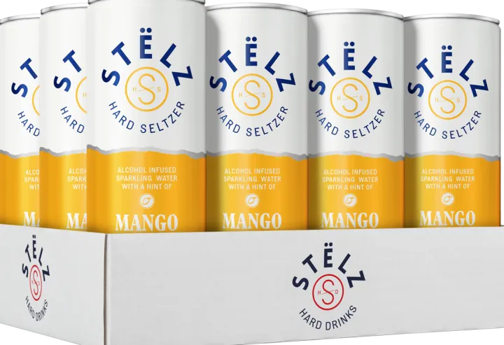 Stëlz Hard Seltzer Mango tray 12 x 25 cl